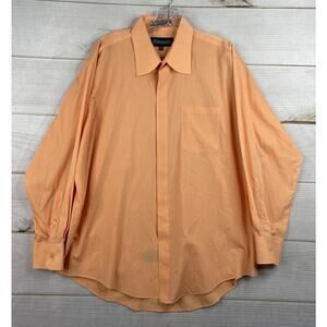 Men's Diamante Single Needle Tailoring Long Sleeve Button Up Shirt 2XL 17 32/33